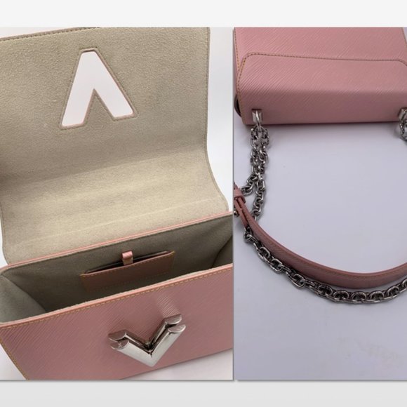 Authentic LOUIS VUITTON Epi Twist MM Pink Shoulder Bag Crossbody Bag - Picture 7 of 8
